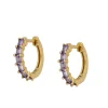 Aros Astrid Lila Plata Dorada