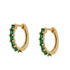 Aros Astrid Verde Plata Dorada