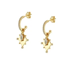 Aros Azahara Plata Dorada