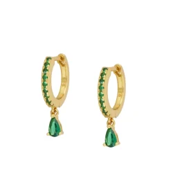 Aros Berlín Verde Plata Dorada