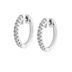 Aros Big Acra Diamantes 0,30ct G-VS Oro Blanco 18K