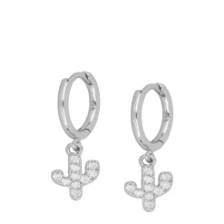 Aros Cactus Circonitas Plata