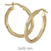 Aros Capri 26mm Plata Dorada