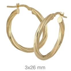Aros Capri 26mm Plata Dorada