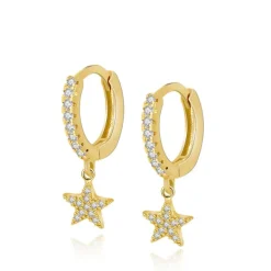 Aros Carina Plata Dorada
