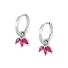 Aros Casmir Fucsia Plata