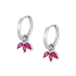 Aros Casmir Fucsia Plata