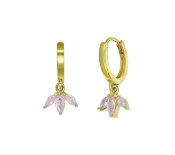 Aros Casmir Rosa Plata Dorada