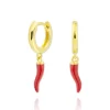 Aros Chili Plata Dorada
