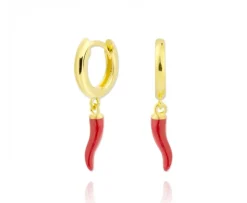 Aros Chili Plata Dorada
