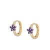 Aros Cleo Lila Plata Dorada