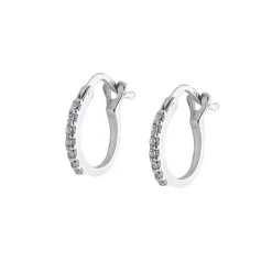 Aros Danae 10mm Oro Blanco 18K