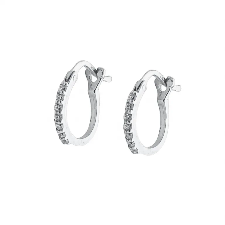 Aros Danae 10mm Oro Blanco 18K