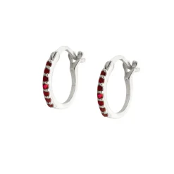 Aros Danae 10mm Rubí 0,172ct Oro Blanco 18K