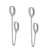 Aros Doble Acra Chain Plata