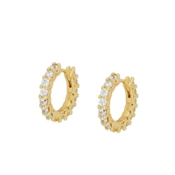 Aros Doble Acra Plata Dorada