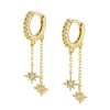 Aros Doble Polar Chain Plata Dorada