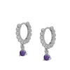 Aros Dome Lila Plata