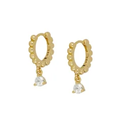 Aros Dome Plata Dorada