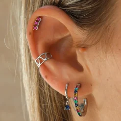 Aros Dunia Blue Plata