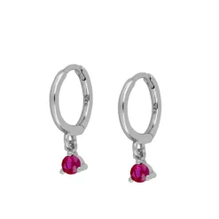 Aros Dunia Fucsia Plata