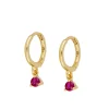 Aros Dunia Fucsia Plata Dorada