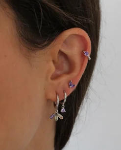 Aros Dunia Lila Plata