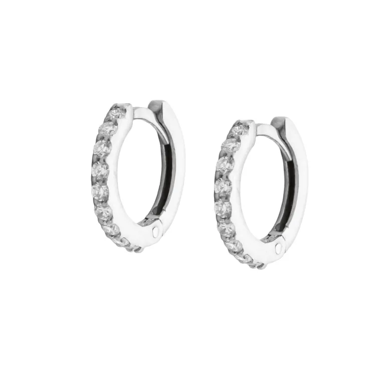 Aros Dunia 12mm Oro Blanco 18K
