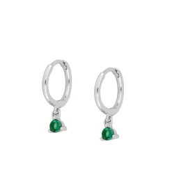 Aros Dunia Verde Plata