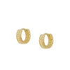 Aros Espiga Plata Dorada