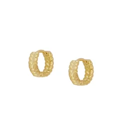 Aros Espiga Plata Dorada