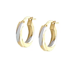 Aros Espirelli 15mm Oro Bicolor 18K
