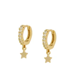Aros Estrellita Plata Dorada