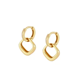 Aros Geo Plata Dorada
