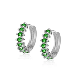 Aros Grecia Verde Plata