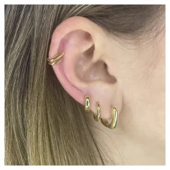 Aros Grosse 11mm Plata Dorada