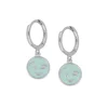 Aros Guiño Turquesa Plata