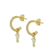 Aros Hazel Plata Dorada