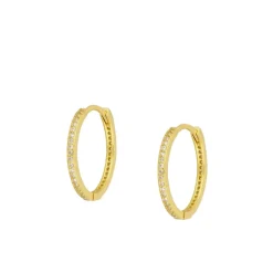 Aros Helena 20mm Plata Dorada