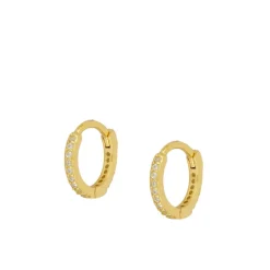 Aros Helena 12mm Plata Dorada
