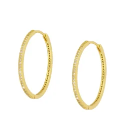 Aros Helena 30mm Plata Dorada