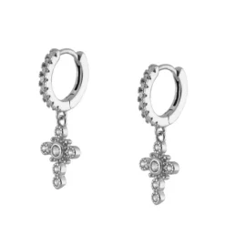 Aros Isabelin White Cross Plata