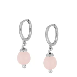 Aros Jade Rosa Plata