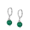 Aros Jade Verde Plata