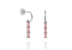 Aros Kira Pink Plata