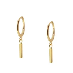 Aros Lingot Plata Dorada