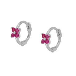 Aros Link Fucsia Plata