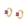 Aros Link Fucsia Plata Dorada