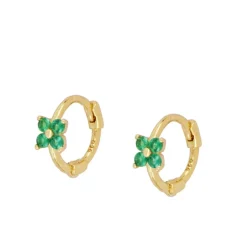 Aros Link Green Plata Dorada