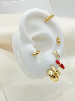 Aros Maira Plata Dorada